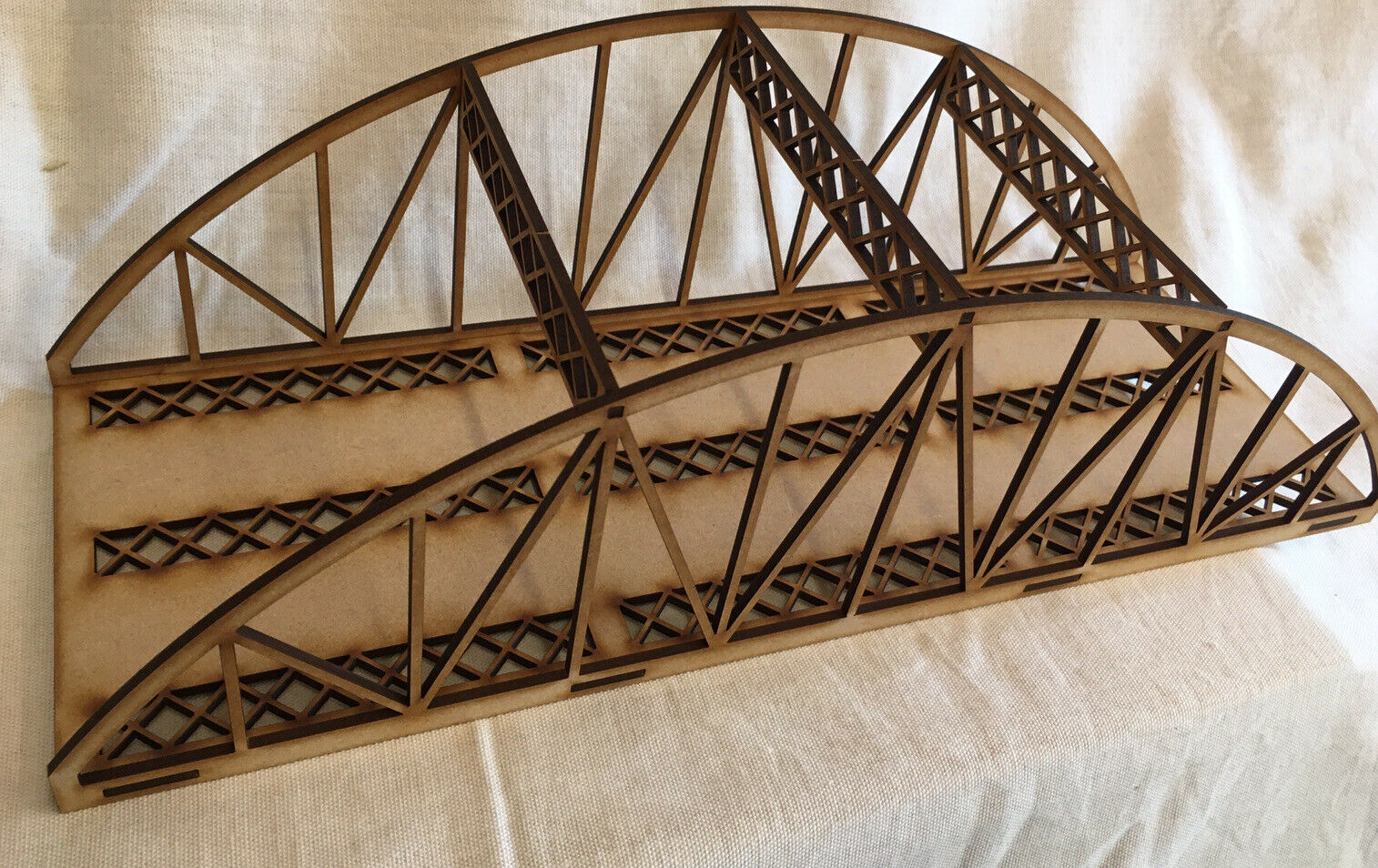 Double Track Bow String Train Bridge. OO/HO Gauge Railway Model Kit MDF ...